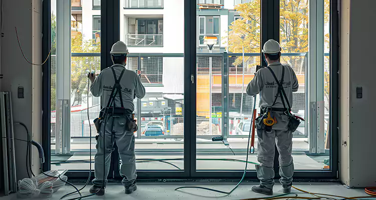 Patio Door Glass Replacement with Built-In Blinds in Palm Harbor, FL