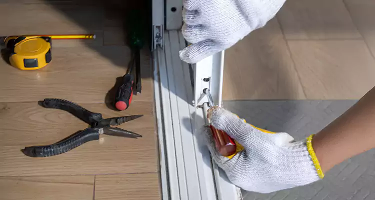 Backyard Sliding Door Track Repair in Palm Harbor, FL